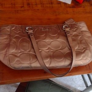 Gold Coach bag